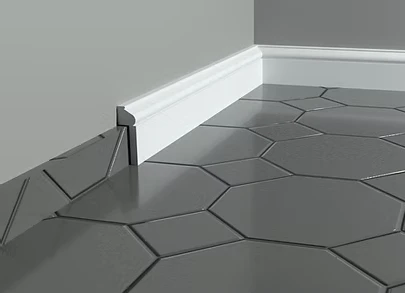 PS Skirting Board 15 cm Height (Suitable for Over-Tile Installation, 2.4 m Length) - Price per Piece
